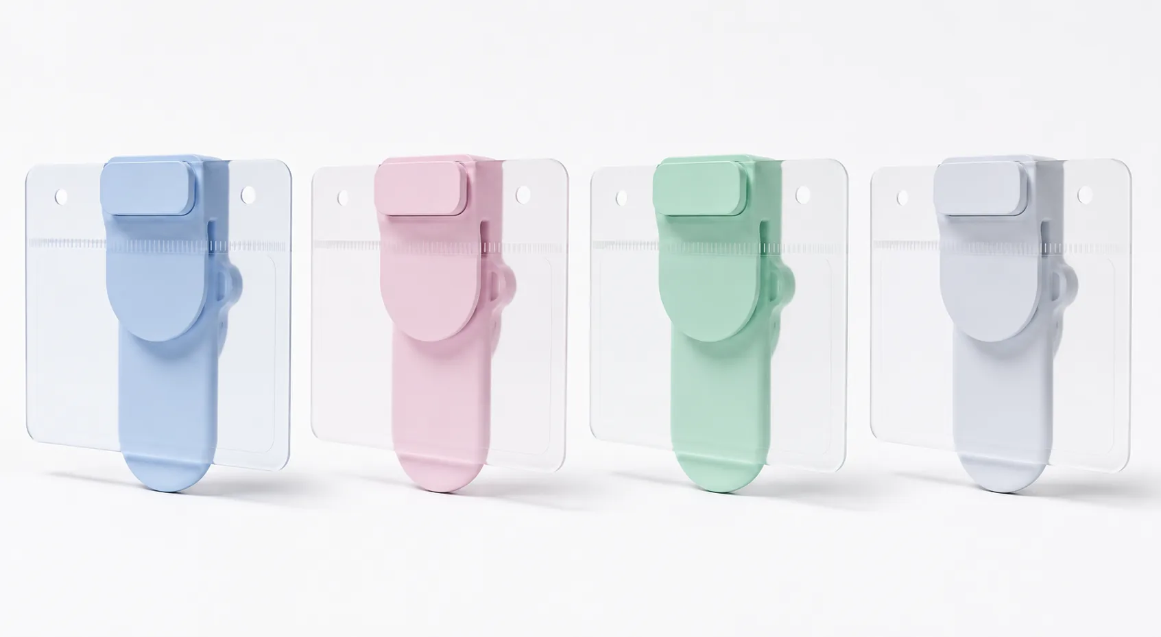 clipdoc in allen 4 Farben: Polarweiß, Arktisblau, Sakura Rosé, Minzblatt